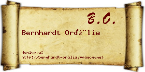 Bernhardt Orália névjegykártya